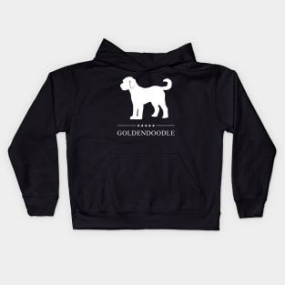 Goldendoodle Dog White Silhouette Kids Hoodie